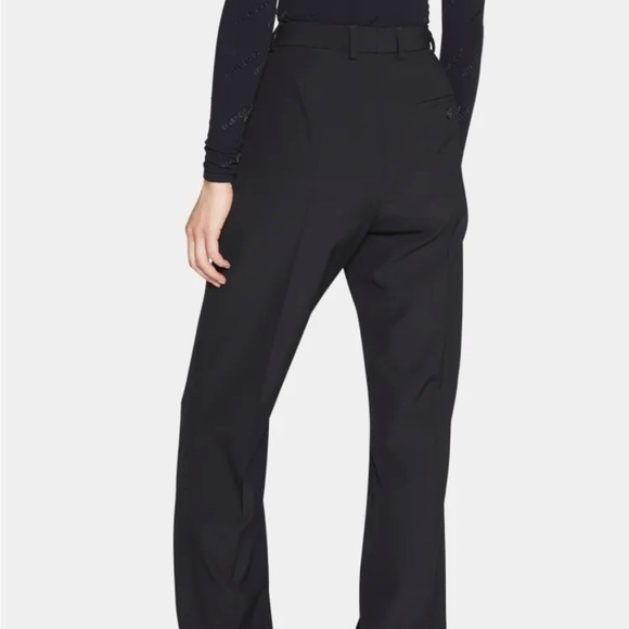 BALENCIAGA EU38 Italy Made Virgin Wool Black Straight Leg Trousers. - Picture 11 of 14